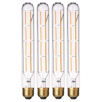 Yfxrlight Dimmable T10 Led Bulbs, Soft White 2700K, 8W Long Tubular Light Bulb, Vintage Edison Led Filament Bulb, 700Lm, E26 Base Led Bulb, 8.9Inch, Pack Of 4