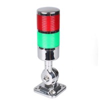 110V To 220V Led Stack Tower Lights, Industrial Warning Lights, Andon Lights, Column Signal Tower Indicator Lamp Beacon, Continuous/Flashing Light Switchable, 2 Layer (Without Buzzer)