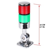 110V To 220V Led Stack Tower Lights, Industrial Warning Lights, Andon Lights, Column Signal Tower Indicator Lamp Beacon, Continuous/Flashing Light Switchable, 2 Layer (Without Buzzer)