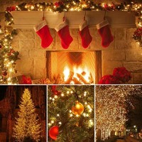 2-Pack Christmas String Lights Outdoor/Indoor, Super Bright 66Ft 200 Led Christmas Tree Lights With 8 Modes, Waterproof Outdoor Twinkle Lights For Wedding Party Bedroom Garden (Warm White)