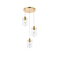 Hana 3 Lights Gold Pendant