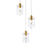 Hana 3 Lights Gold Pendant