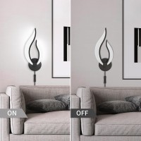 Pasoar Plug In Wall Sconces Set Of 2 Modern Bedroom Bedside Lamps Industrial Sconces With Switch On Off Cord 5500K 10 Watt Led Wall Lights For Living Room Indoor Hallway Lighting Fixtures