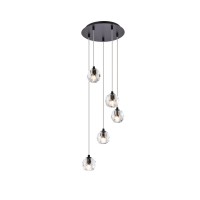 Eren 5 Lights Black Pendant