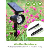 Innogear Solar Lights For Outside, Solar Spot Lights Outdoor Waterproof Solar Spotlight Security Landscape Lighting Adjustable Auto On/Off For Patio Deck Yard Garden Driveway, Pack Of 4