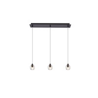 Eren 3 Lights Black Pendant