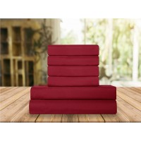 Elegant Comfort Luxury Soft Bed Sheets 1500 Thread Count Percale Egyptian Quality Softness Wrinkle And Fade Resistant (6-Piece) Bedding Set, Queen, Burgundy Amaranth