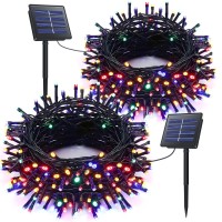 Maokot 72Ft 200 Led Outdoor String Lights,Ip65 Waterproof Solar Christmas Lights With 8 Modes Outside Hanging Lights For Garden Porch Deck Decor Christmas Decorations