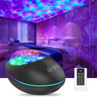 Lobkin Galaxy Projector Star Projector Dynamic Ocean Wave Projector Lamp - Led Night Lights Calming Light For Adults Kids Bedroom Decor, Bluetooth & Remote Control, Speaker For White Noise & Music