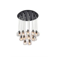 Eren 24 Lights Black Pendant