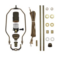 Creative Hobbies Ml94Kit Premium Lamp Kit With All Parts For Diy Lamp Design Or Repair (Antique Brass)