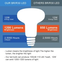 Led Bulbs Br30 1200 Lumens 12W Led R30 3000K Soft White 100 Watt Incandescent Equivalent E26 Medium Base High Lumenenenger