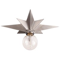 Viluxy Flush Mount Ceiling Light, Satin Nickel Star Light Fixtures Ceiling For Hallway, Entryway, Study Room, Bedroom