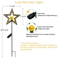 Take Me Star Solar Lights Garden Outdoor Decor Mothers Day Garden Gifts, Waterproof Metal Decorative Stakes For Walkway,Yard,Lawn,Patio