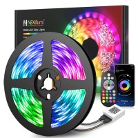 Nexillumi 100Ft Led Strip Lights With Ir Remote Ultra-Long Led Lights For Bedroom, Dorm, Room Decor App Control Music Sync Led Lights (100Ft App+ Remote+ Mic Control)