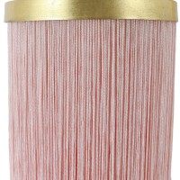 Decor Therapy Framboise Fringe Shade Table Lamp, Gold Leaf