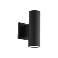 Wac Lighting Ws-W190212-30-Bz Cylinder Led Double Up And Down Indoor Or Outdoor Wall Lighting, 12 Inches, Bronze