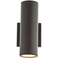 Wac Lighting Ws-W190212-30-Bz Cylinder Led Double Up And Down Indoor Or Outdoor Wall Lighting, 12 Inches, Bronze