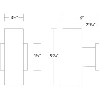 Wac Lighting Ws-W190212-30-Bz Cylinder Led Double Up And Down Indoor Or Outdoor Wall Lighting, 12 Inches, Bronze