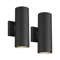 Ken Ricky Outside Up And Down Wall Sconce Modern Outdoor Sconce Wall Lighting Cylinder Exterior Light Fixtures With Tempered