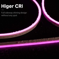 Lamomo Dimmable Led Neon Rope Light,12V Pink Led Strip Lights, 16.4 Ft/5M Led Strip Ip65 Waterproof Silicone Rope Light For Indoor Outdoor Home Decoration