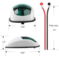 Sebnux Boat Navigation Light, Marine Navigation Lights, Bow Light For Boats Led. Ideal For Pontoon And Small Boat (White)