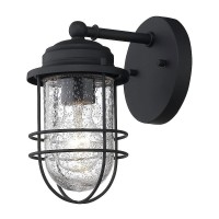 Golden Lighting 9808-Ows Nb-Sd Seaport Outdoor Sconce, 5 In. H, Natural Black (Uv)