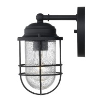 Golden Lighting 9808-Ows Nb-Sd Seaport Outdoor Sconce, 5 In. H, Natural Black (Uv)