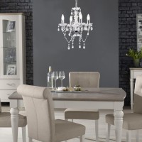 Lalula Chrome Chandelier Mini Crystal Chandelier 4 Light Candle Style Chandelier For Dining Room