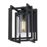 Golden Lighting Tribeca Outdoor Wall Sconce, Natural Black (Uv)