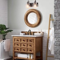 This 2light bathroom vanity light is made by brown finish with nice seeded glasses It shows conciseness and elegance You will see beautiful light bubbles on the glasses when you turn on the light You can replace your ugly old vanity lights with this piece