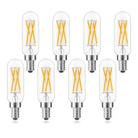 Aielit E12 Led Bulb (Dimmable0-100 T8 Light Bulbs, 4W Equival 40 Watt Incandescent Chandelier, Vintage Filament Led Candelabra Bulb For Open Style Pendant Lights, 400 Lm Warm White 2700K, 8 Pcs