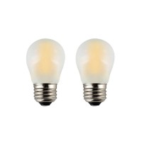 Opalray A15(G45) Style 4W Led Filament Tungsten Bulb, 40W Incandescent Bulb Equivalent, E26 Base Small Globe Lamp, Frosted Glass Cover, Dimmable, 2700K Warm White Light, 2-Pack