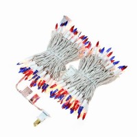 Jinbest Red White And Blue String Lights 200, Ul Listed And Commercial Grade Decorative Lighting String 2 Sets 100 Light, For Indoor And Outdoor Party, Patio, 4Th Of July.