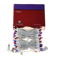 Jinbest Red White And Blue String Lights 200, Ul Listed And Commercial Grade Decorative Lighting String 2 Sets 100 Light, For Indoor And Outdoor Party, Patio, 4Th Of July.