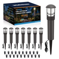 Volisun 8-Pack Outdoor Led Landscape Lighting,3W 12V Low Voltage Pathway Lights,Outdoor Waterproof Garden Lights, Aluminum Housing Etl Listed,Cri 90+,3000K Warm White For Driveway Sidewalk