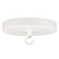 Ceiling Canopy Kit, Chandelier Canopy, Pendant Light Canopy Kit, Ceiling Light Cover Plate With Chandelier Hook, 4-3/4 Inch Chandelier Ceiling Plate Kit, Ceiling Base Plate Rated 20Lb - White 1Pcs