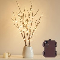 Fudios Lighted Branches With Timer 70 Led Fairy Lights 18In Battery Operated, Willow Branches With Lights For Vase Christmas Holiday Home Decor