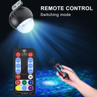 Zkymzl Rgbw 10W Led Water Ripples Lights Projector Light,Ocean Wave Lamp Stage Lights Disco Dj Light,Sound Activated Party Effect Lights With Remote For Party, Ktv, Home, Club, Bar, Wedding