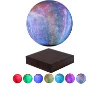 Vgazer Levitating Moon Lamp Floating And Spinning In Air Freely With Gradually Changing Led Lights Between 7 Colorsdecorative L