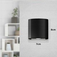 Modern Led Wall Sconce Indoor Black Interior Wall Lights Led Wall Lamp Up And Down Wall Mount Light For Living Room Bedroom Hallway Corridor Cool White (Rated, 2T Light)