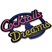 Cocktails & Dreams Led Neon Sign Art Wall Lights For Bar Club Bedroom Windows Glass Hotel Pub Cafe Wedding Birthday Party Gifts