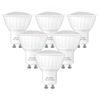 Gu10 Led Dimmable Light Bulbs, 5W=50W, 4000K Natural White Gu10 Base 120 Beam Angle Spotlight For Accent Recessed Track Lighting, Pack Of 6