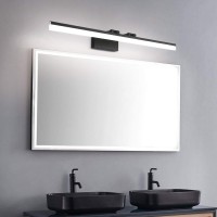 Solfart Modern Dimmable Led Vanity Light 40 Inch Black Aluminum Frosted Acrylic For Bathroom Vanity Lighting Fixtures White Light 5500K