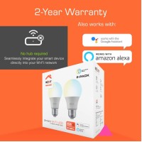 Nexxt Smart Bulb, Wireless Light. Wifi Multicolor Light Bulb Compatible With Alexa, Siri, Echo, Google Home (No Hub Required - 4 Pack)