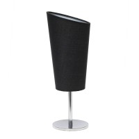 Simple Designs Lt2061-Blk Mini Chrome Angled Fabric Shade Table Lamp, Black