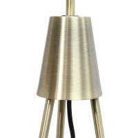 Elegant Designs Three Legged Antique Brass Floor Lamp With Shifting Shade