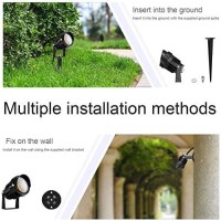 12W Super Bright Ac 120V Led Landscape Lighting Led Pathway Landscape Spotlights 3000K Warm White Waterproof Graden Landscape Lights For Outdoor Garden Yard Decoration (4Pack)