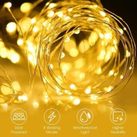 Solar Fairy Lights Outdoor 2 Pack Total 240Led Solar Lights Outdoor Waterproof 24M80Ft 8 Modes Outdoor Copper Wire Solar Fairy