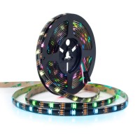 Btf-Lighting Ws2812B Rgb Eco Led Strip, Chasing Effects 5050Smd Individually Addressable 16.4Ft 30Pixels/M 150Pixels Flexible Dream Color Ip65 For Bedroom Diy Projects Dc5V(No Adapter Or Controller)